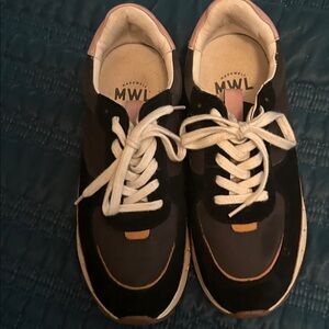 Madewell MWL Men's Black and Tan Sneakers
